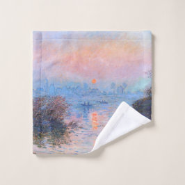 Zonsondergang op de Seine Claude Monet Washandje