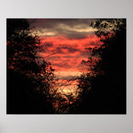 Zonsondergang op de Sleep Poughkeepsie van het Poster