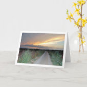 Zonsondergang op de Spaanse weg Kaart (Gele Bloem)