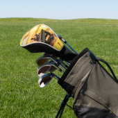 Zonsondergang op de steiger aan het meer golfheadcover (Insitu)
