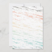 zonsondergang op de uitnodiging voor bruiloft op s (Achterkant)