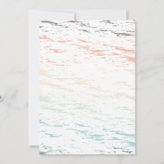 zonsondergang op de uitnodiging voor bruiloft op s (Achterkant)