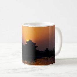 Zonsondergang op de Verboden Stad - Peking, China Koffiemok