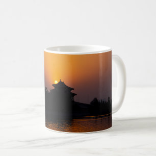 Zonsondergang op de Verboden Stad - Peking, China Koffiemok