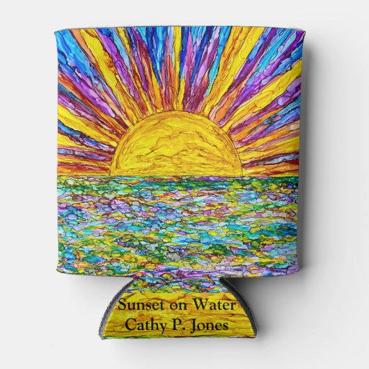 Zonsondergang op de waterkoeler blikjeskoeler (Voorkant)