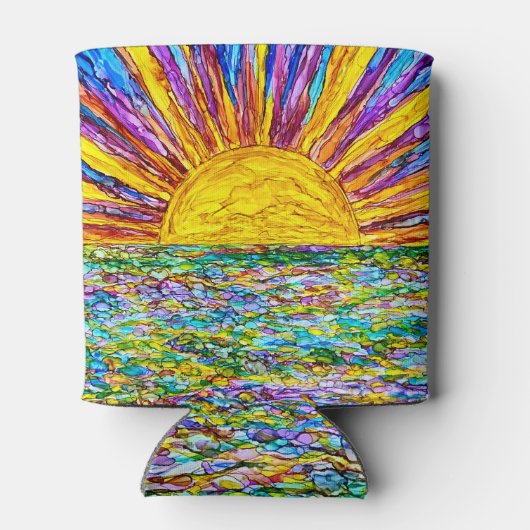 Zonsondergang op de waterkoeler blikjeskoeler (Achterkant)