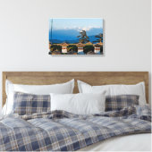 Zonsondergang op Dochula Pass - Bhutan, Himalaya Canvas Afdruk (Insitu (Slaapkamer))