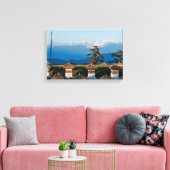 Zonsondergang op Dochula Pass - Bhutan, Himalaya Canvas Afdruk (Insitu (Woonkamer))