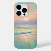 Zonsondergang op een rustig strandlandschap Case-Mate iPhone case (Achterkant)