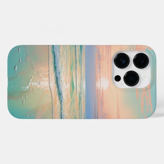 Zonsondergang op een rustig strandlandschap Case-Mate iPhone case (Achterkant (horizontaal))