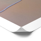 Zonsondergang op een rustig strandlandschap poster (Hoek)