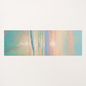 Zonsondergang op een rustig strandlandschap yogamat (Achterkant (horizontaal))