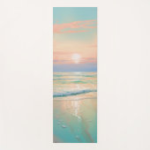 Zonsondergang op een rustig strandlandschap yogamat (Voorkant)
