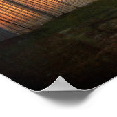 Zonsondergang op een Schuur Poster (Hoek)
