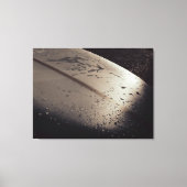 Zonsondergang op een Surfboard Stretched Canvas Afdruk (Voorkant)