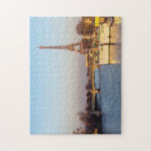 Zonsondergang op Eiffeltoren en Pont Rouelle - Par Legpuzzel (Verticaal)