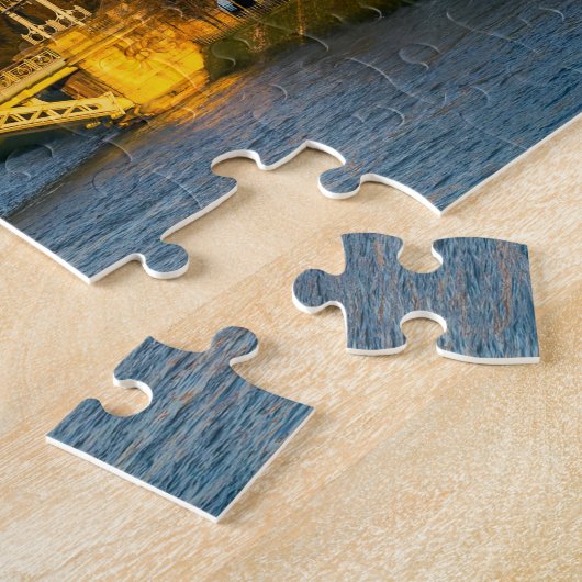 Zonsondergang op Eiffeltoren en Pont Rouelle - Par Legpuzzel (Zijkant)