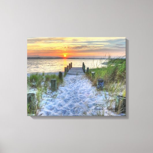 Zonsondergang op Fenwick Canvas Afdruk (Voorkant)