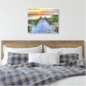 Zonsondergang op Fenwick Canvas Afdruk (Insitu (Slaapkamer))