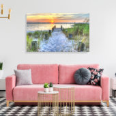 Zonsondergang op Fenwick Canvas Afdruk (Insitu (Woonkamer))