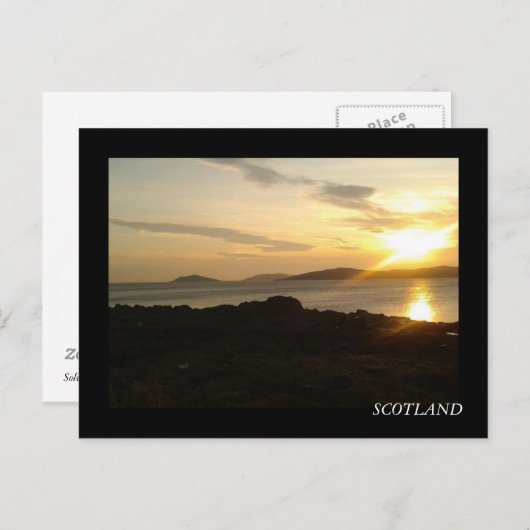 Zonsondergang op Firth Solway Briefkaart (Voorkant / Achterkant)