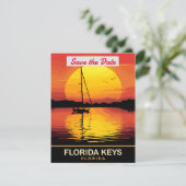 Zonsondergang op Florida Keys Save The Date (Staand voorkant)