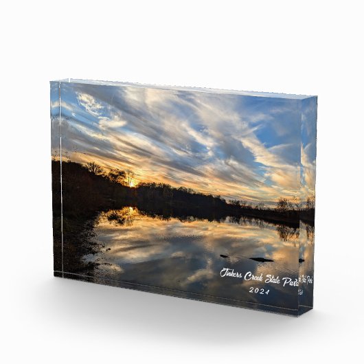 Zonsondergang op glas fotoblokken (Rechts)