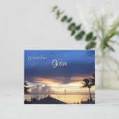 Zonsondergang op Guam Briefkaart (Staand voorkant)