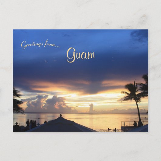 Zonsondergang op Guam Briefkaart (Voorkant)