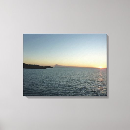 Zonsondergang op het eiland Antigua II Canvas Afdruk (Voorkant)