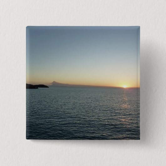 Zonsondergang op het eiland Antigua II Vierkante Button 5,1 Cm (Voorkant)