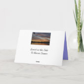 Zonsondergang op het Meer Kaart (Achterkant)