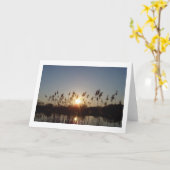 zonsondergang op het meer kaart (Gele Bloem)