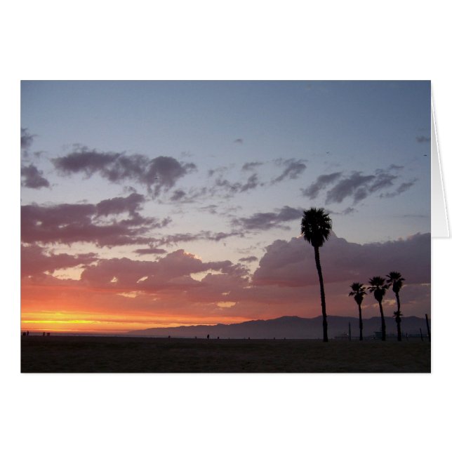 zonsondergang op het strand . (Voorkant Horizontaal)