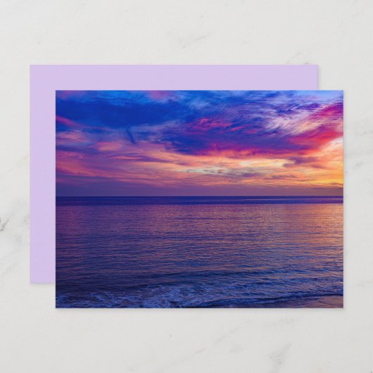 Zonsondergang op het strand 2 briefkaart (Voorkant / Achterkant)