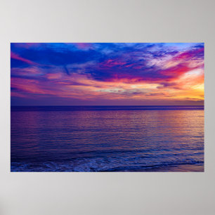 zonsondergang op het strand 2 poster