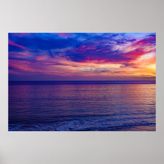 zonsondergang op het strand 2 poster (Voorkant)