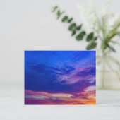 zonsondergang op het strand 3 briefkaart (Staand voorkant)