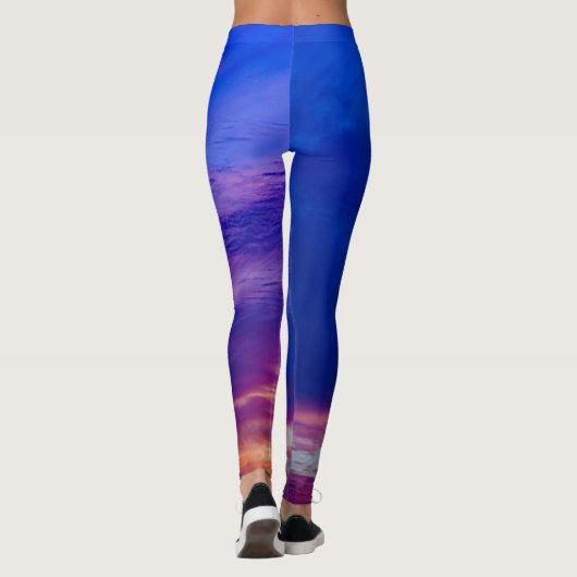 zonsondergang op het strand 3 leggings (Achterkant)