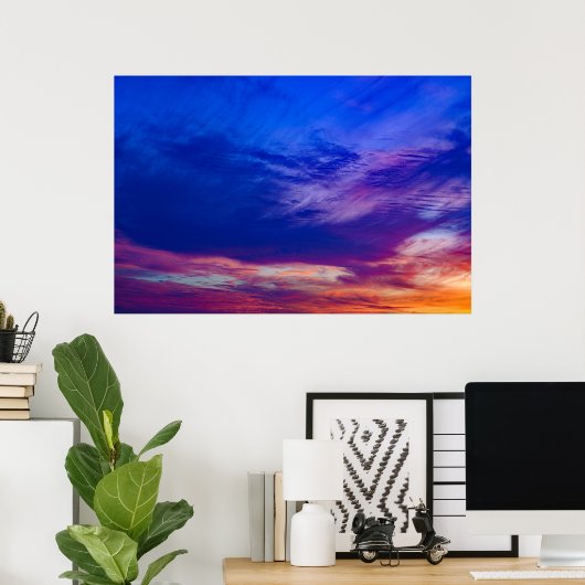 zonsondergang op het strand 3 poster (Thuiskantoor)