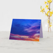 zonsondergang op het strand 3 wenskaart kaart (Gele Bloem)