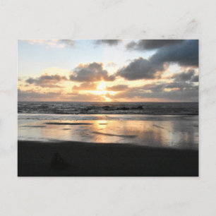 zonsondergang op het strand briefkaart