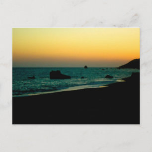zonsondergang op het strand briefkaart