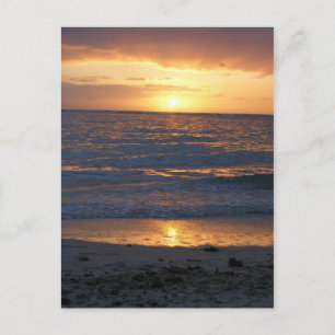 zonsondergang op het strand briefkaart