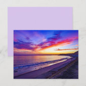 Zonsondergang op het strand briefkaart (Voorkant / Achterkant)