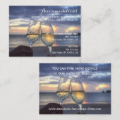 Zonsondergang op het strand bruiloft accommodatie  informatiekaartje (Voorkant / Achterkant)