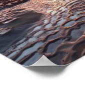 Zonsondergang op het strand, Californië Poster (Hoek)