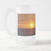 Zonsondergang op het strand Frosted Mok (Links)