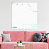 zonsondergang op het strand pastel penseelstreek canvas afdruk (Insitu (Woonkamer))