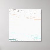 zonsondergang op het strand pastel penseelstreek canvas afdruk (Voorkant)